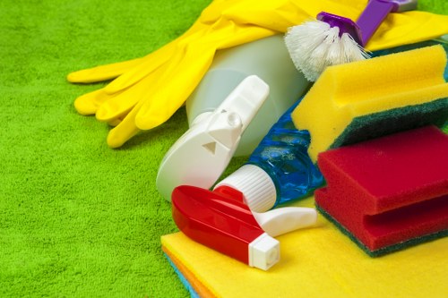 Cleaning team preparing for a property visit